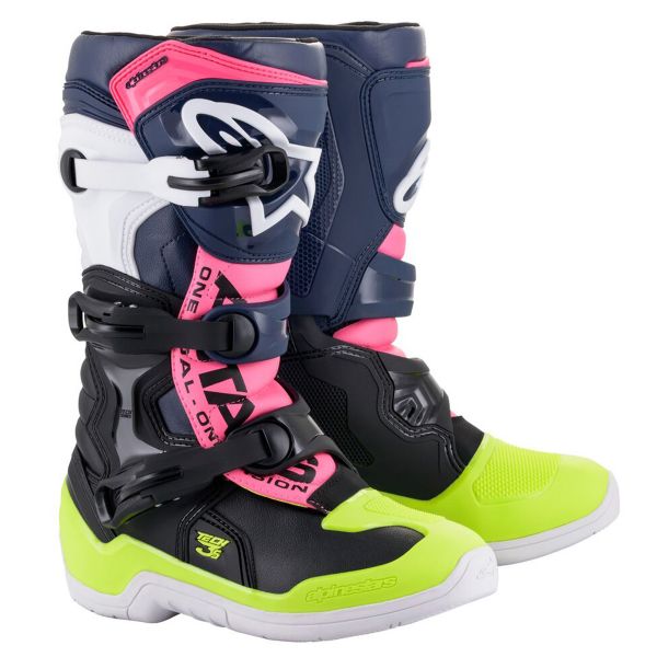 Cross Stiefel Alpinestars Tech 3 S Kids Black Dark Blue Pink zum