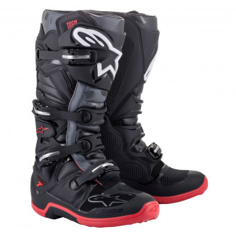 Cross Stiefel Alpinestars Tech 7 Black Cool Grey Red Cross Stiefel Alpinestars Tech 7 Black Cool Grey Red