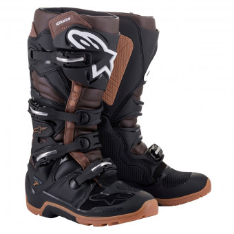 Cross Stiefel Alpinestars Tech 7 Enduro Black Dark Brown Cross Stiefel Alpinestars Tech 7 Enduro Black Dark Brown