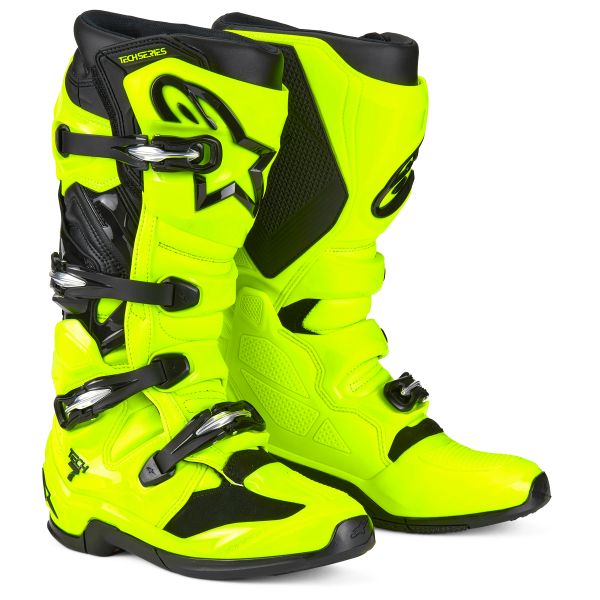 Cross Stiefel Alpinestars Tech 7 Yellow Fluo Black