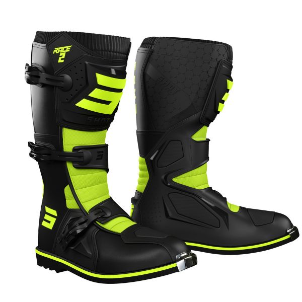 Cross Stiefel SHOT Race 2 Black Neon Yellow