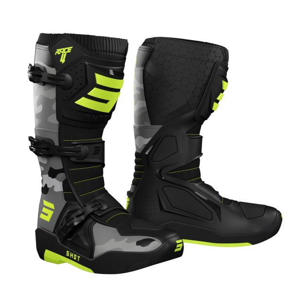Cross Stiefel SHOT Race 4 Camo Neon Yellow Cross Stiefel SHOT Race 4 Camo Neon Yellow