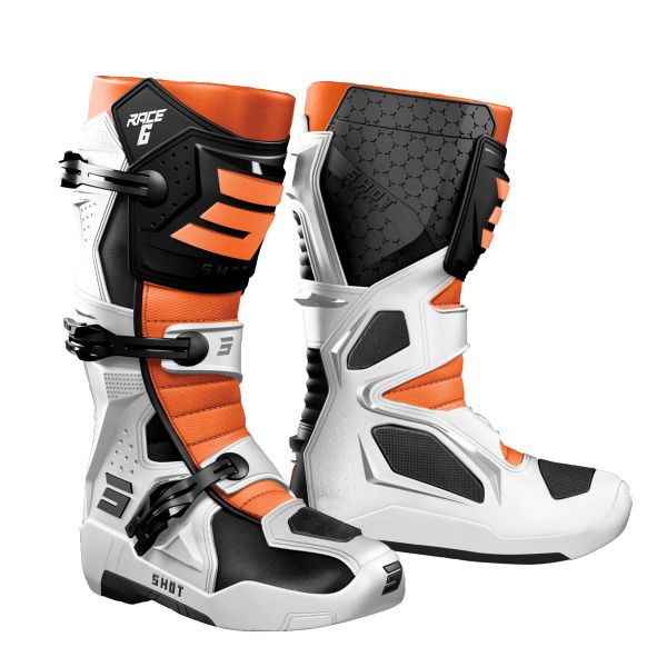 Cross Stiefel SHOT Race 6 Black White Orange