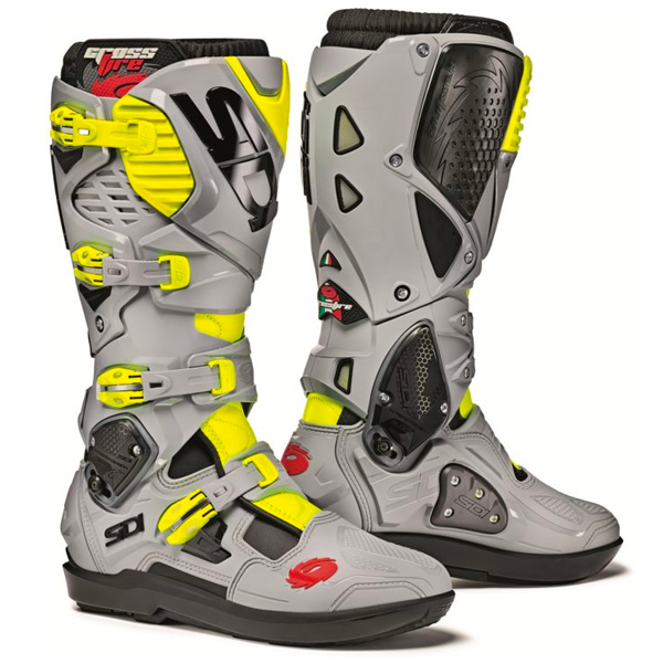 Cross Stiefel SIDI Crossfire 3 SRS Black Cendre Yellow Fluo