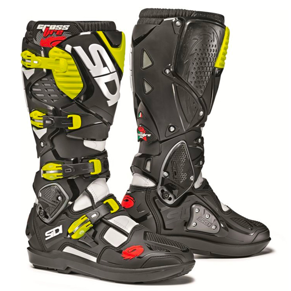 Cross Stiefel SIDI Crossfire 3 SRS White Black Yellow Fluo