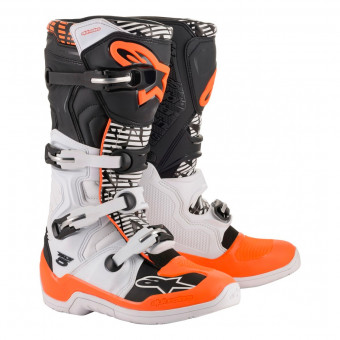 Cross Stiefel Alpinestars Tech 5 White Black Orange Fluo