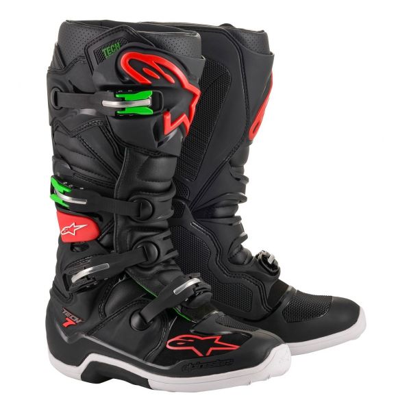 Cross Stiefel Alpinestars Tech 7 Black Red Green