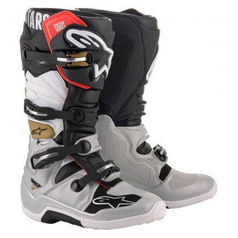 Cross Stiefel Alpinestars Tech 7 Black Silver White Gold