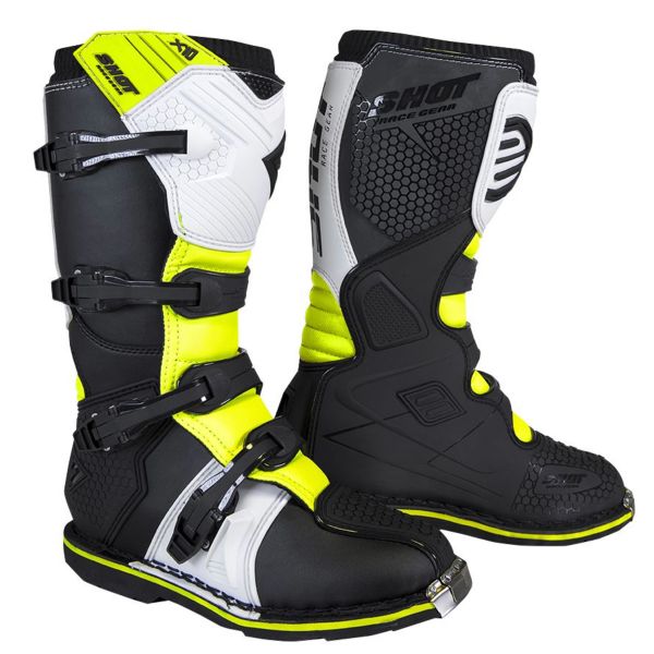 Cross Stiefel SHOT X10 2.0 Black White Neon Yellow
