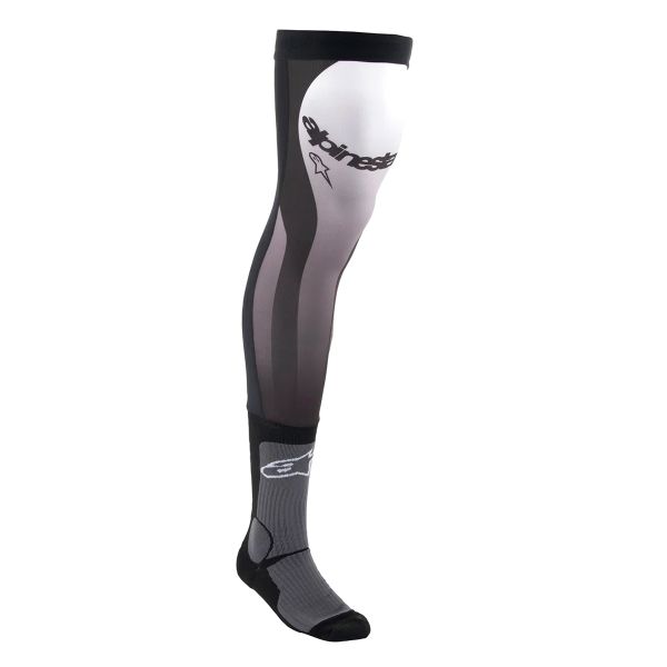 Cross Socken Alpinestars Knee Brace Socks Black White Cross Socken Alpinestars Knee Brace Socks Black White
