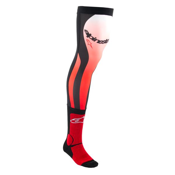 Cross Socken Alpinestars Knee Brace Socks Bright Red White Cross Socken Alpinestars Knee Brace Socks Bright Red White