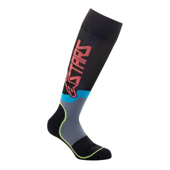 Cross Socken Alpinestars Mx Plus-2 Socks Black Yellow Fluo Coral Cross Socken Alpinestars Mx Plus-2 Socks Black Yellow Fluo Coral