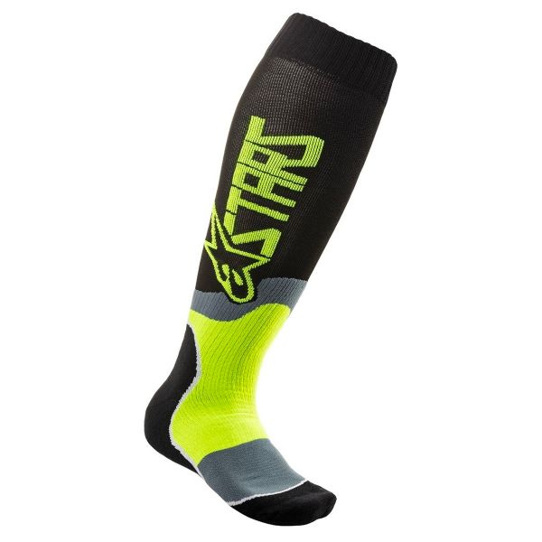Cross Socken Alpinestars Mx Plus-2 Socks Black Yellow Fluo Kid Cross Socken Alpinestars Mx Plus-2 Socks Black Yellow Fluo Kid