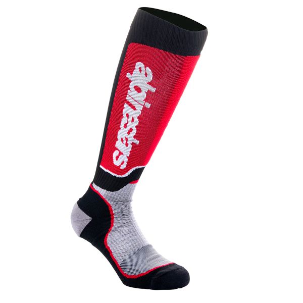 Cross Socken Alpinestars MX Plus Socks Black Grey Red Cross Socken Alpinestars MX Plus Socks Black Grey Red