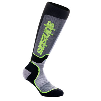 Cross Socken Alpinestars MX Plus Socks Black Grey Yellow Fluo Cross Socken Alpinestars MX Plus Socks Black Grey Yellow Fluo