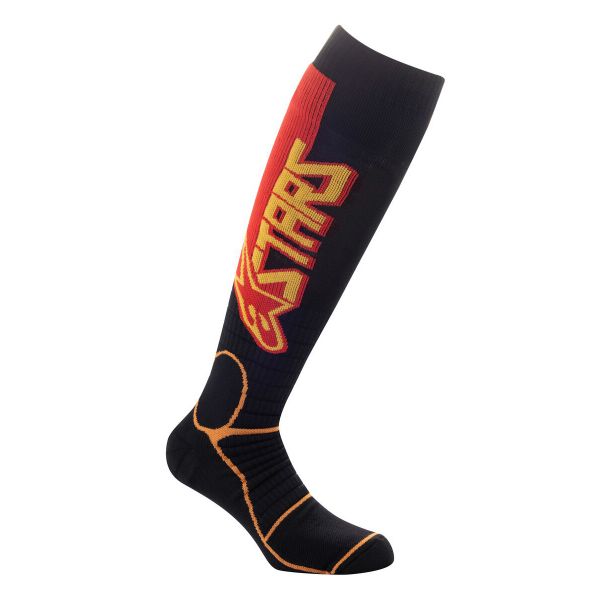 Cross Socken Alpinestars Mx Pro Socks Black Yellow Tangerine