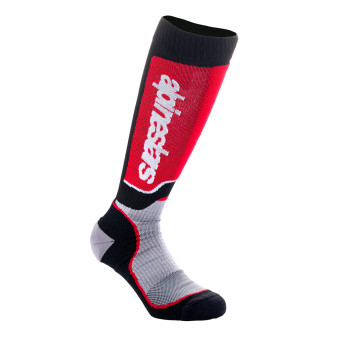 Cross Socken Alpinestars Youth MX Plus Black Grey Red Cross Socken Alpinestars Youth MX Plus Black Grey Red