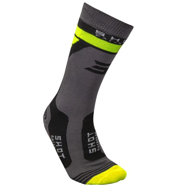 Cross Socken SHOT Race Neon Yellow Kid