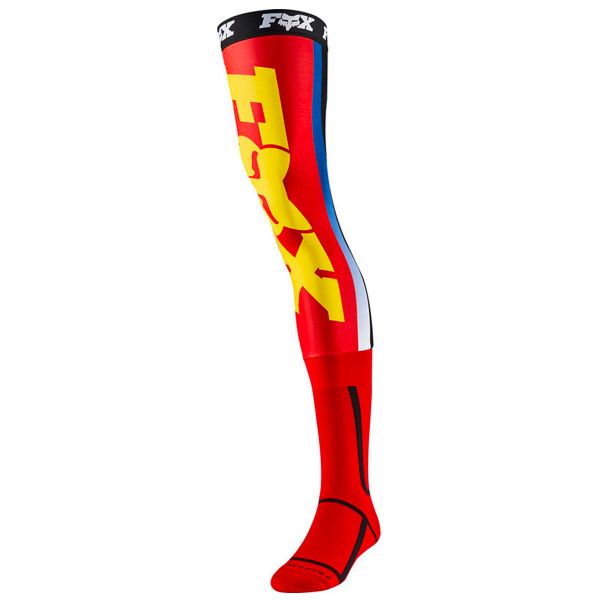 Cross Socken FOX Linc Knee Brace Sock Red Yellow Cross Socken FOX Linc Knee Brace Sock Red Yellow