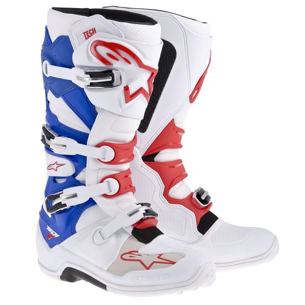 Cross Stiefel Alpinestars TECH 7 White Blue Red