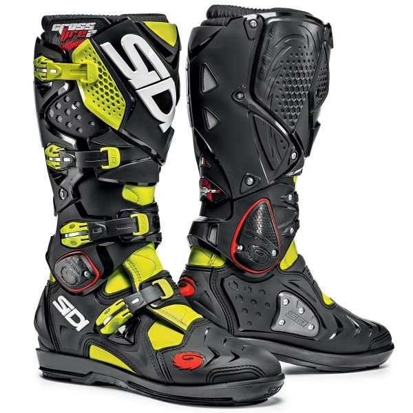 Cross Stiefel SIDI Crossfire 2 SRS Yellow Fluo Black