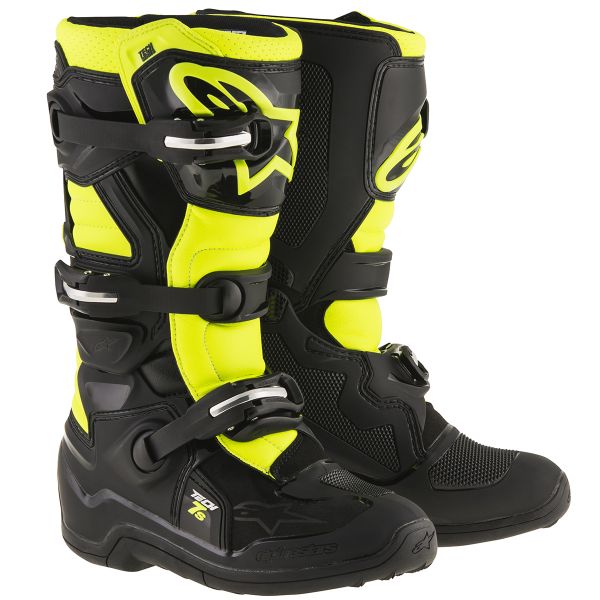 Cross Stiefel Alpinestars TECH 7 S Black Yellow Fluo- Kinder