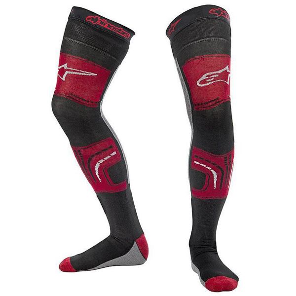 Cross Socken Alpinestars Knee Brace Socks Red Black