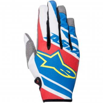 Cross Handschuhe Alpinestars Racer Supermatic Blue Red White Cross Handschuhe Alpinestars Racer Supermatic Blue Red White