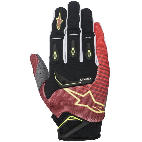 Cross Handschuhe Alpinestars Techstar Red Yellow Fluo