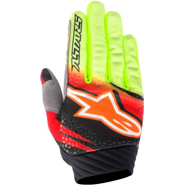 Cross Handschuhe Alpinestars Techstar Venom Red Yellow Fluo