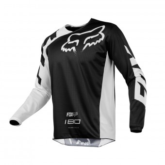 Cross Trikot FOX 180 Race Black White 001