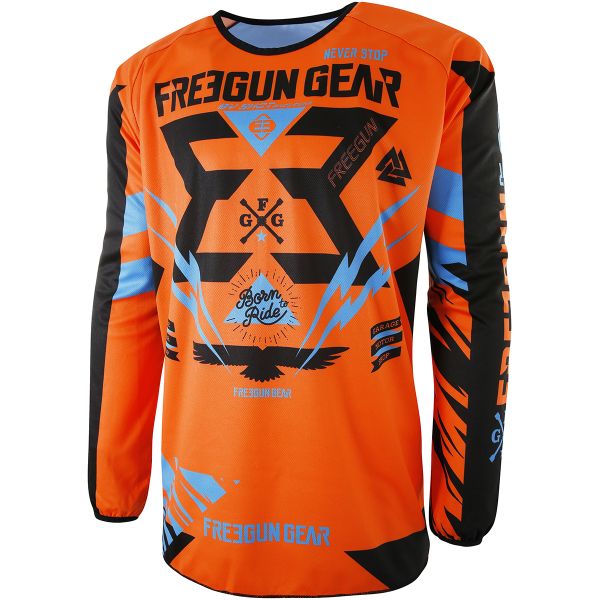 Cross Trikot Freegun Devo Trooper Neon Orange - Kinder