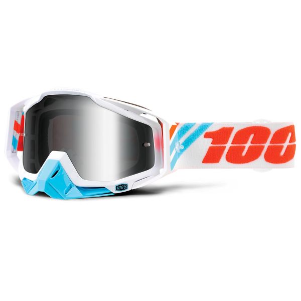 Crossbrille 100% Racecraft Calculus Ice Mirror Silver Lens