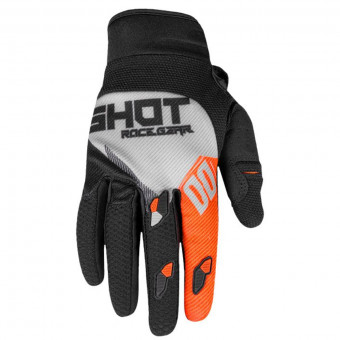 Cross Handschuhe SHOT Contact Trust Light Grey Neon Orange CE