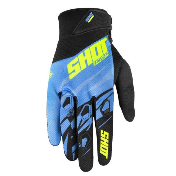 Cross Handschuhe SHOT Devo Ventury Cyan Neon Yellow CE Kid