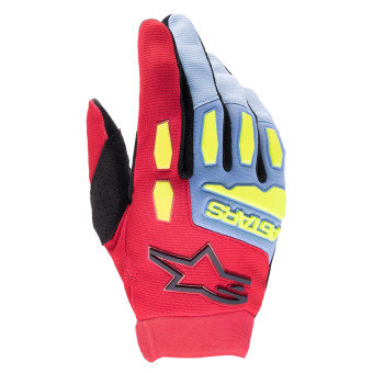 Cross Handschuhe Alpinestars Full Bore Light Blue Red Berry Black