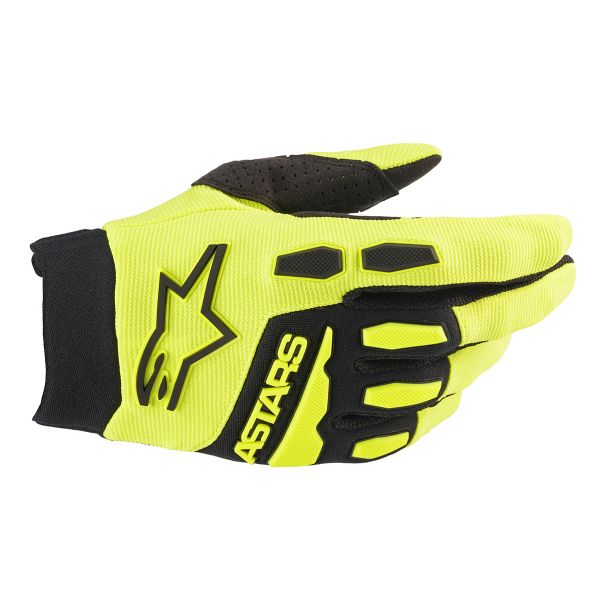 Cross Handschuhe Alpinestars Full Bore Yellow Fluo Black Kid