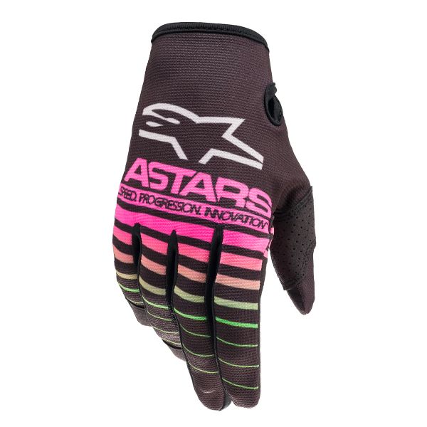 Cross Handschuhe Alpinestars Radar Glove Black Green Neon Pink Fluo