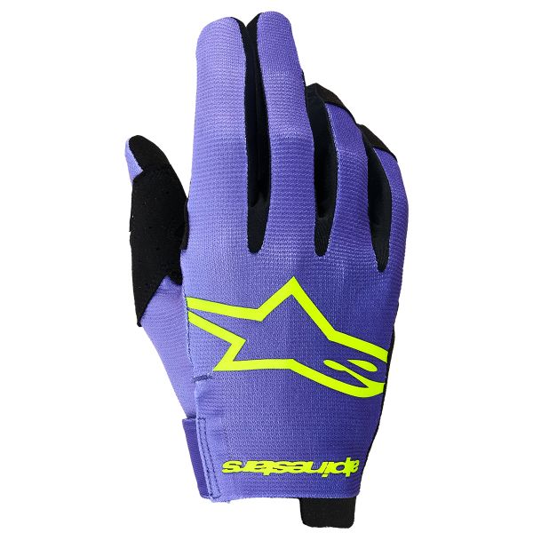 Cross Handschuhe Alpinestars Radar Gloves Purple Yellow Fluo