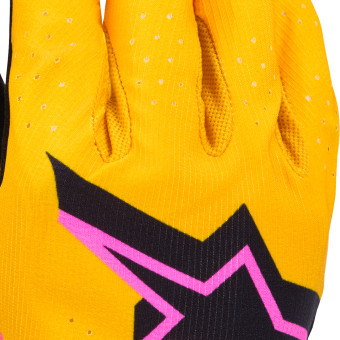 Alpinestars Supertech Mx Gloves Gold Black Fluo Pink