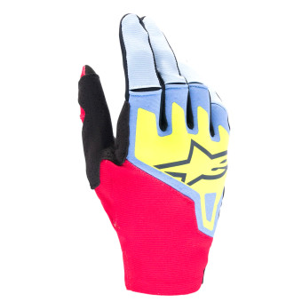 Cross Handschuhe Alpinestars Techstar Glove Light Blue Red Berry Black