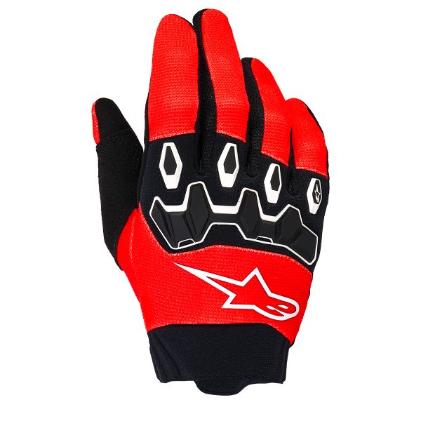 Cross Handschuhe Alpinestars Youth & Kids Full Bore V2 Gloves Bright Red Black