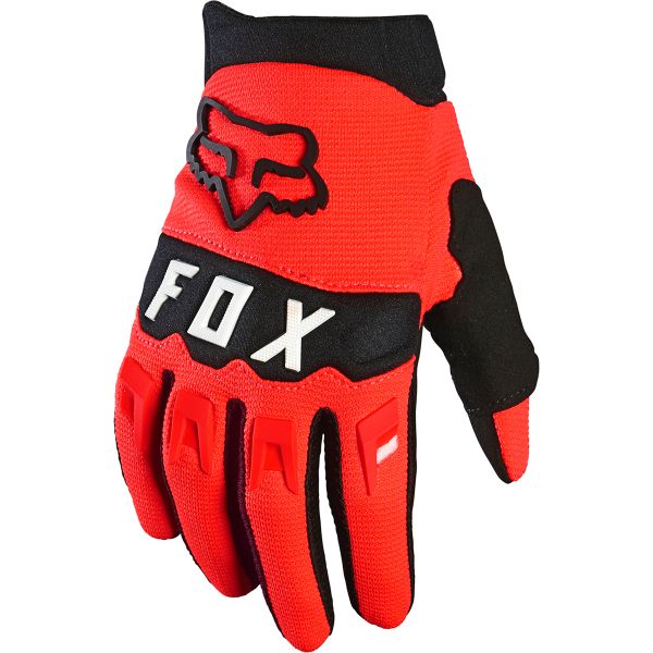 Cross Handschuhe FOX Dirtpaw Glove Fluo Red Kid