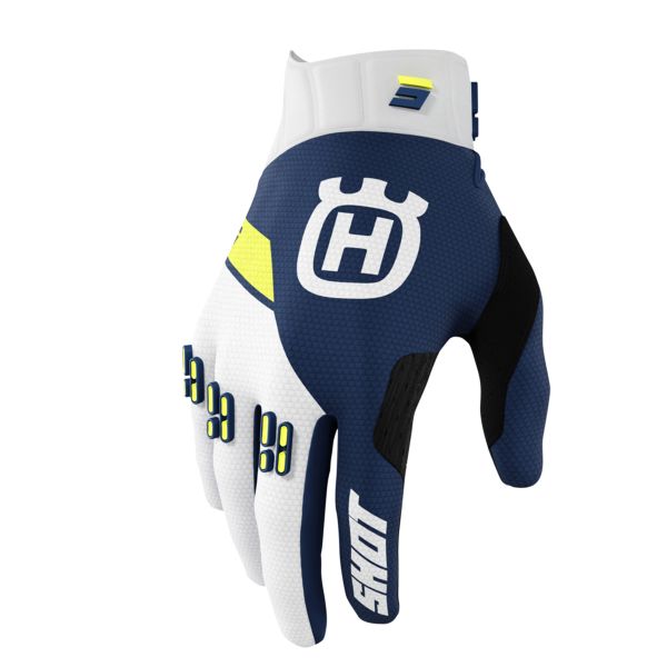 Cross Handschuhe SHOT Aerolite Husqvarna Limited Edition 2022 Blue Gloves