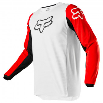 Cross Trikot FOX 180 Prix White Black Red