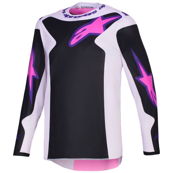 Cross Trikot Alpinestars Fluid Grid Jersey Black Light Gray Purple
