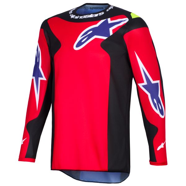 Cross Trikot Alpinestars Fluid Grid Jersey Red Black Purple