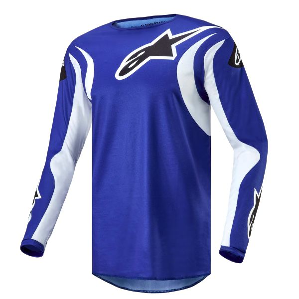 Cross Trikot Alpinestars Fluid Lucent Blue Ray White