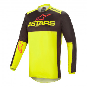 Cross Trikot Alpinestars Fluid Tripple Black Yellow Fluo Red