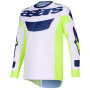 Cross Trikot Alpinestars Racer Air Riway Jersey Light Gray Yellow Fluo Blue